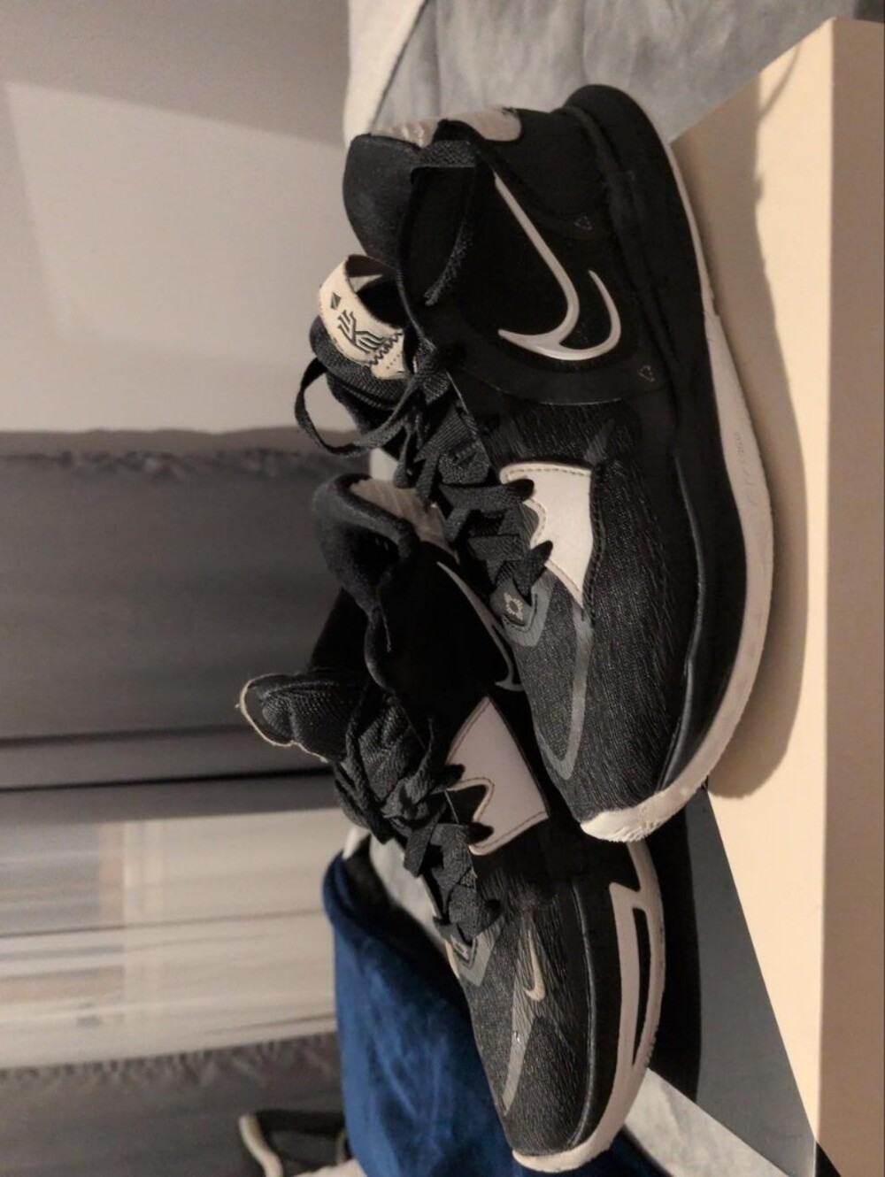 Nike Kids Black and White Athletic Sneakers